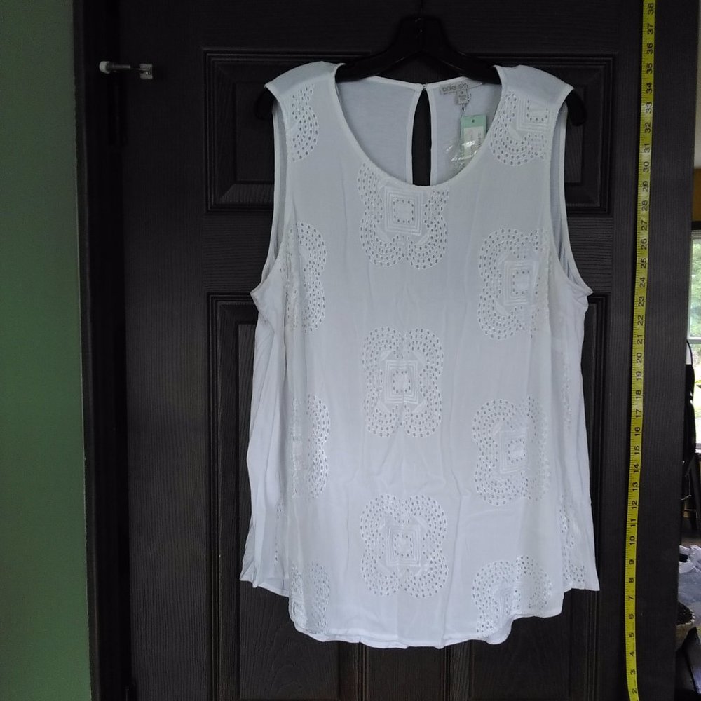 Sleeveless blouse Pale Sky